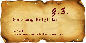 Gosztony Brigitta névjegykártya