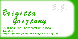 brigitta gosztony business card